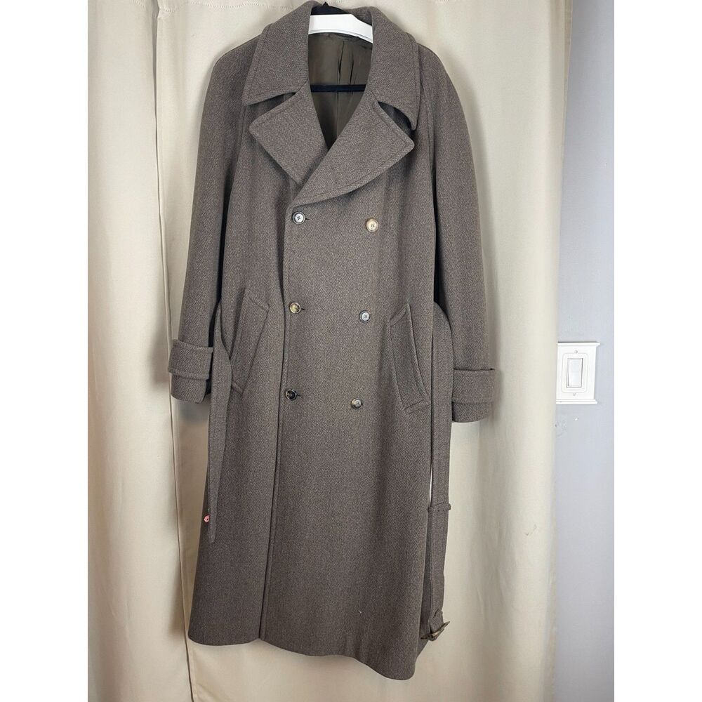 Vintage Menswear Hugo Boss Double-Breasted Wool Trench Coat